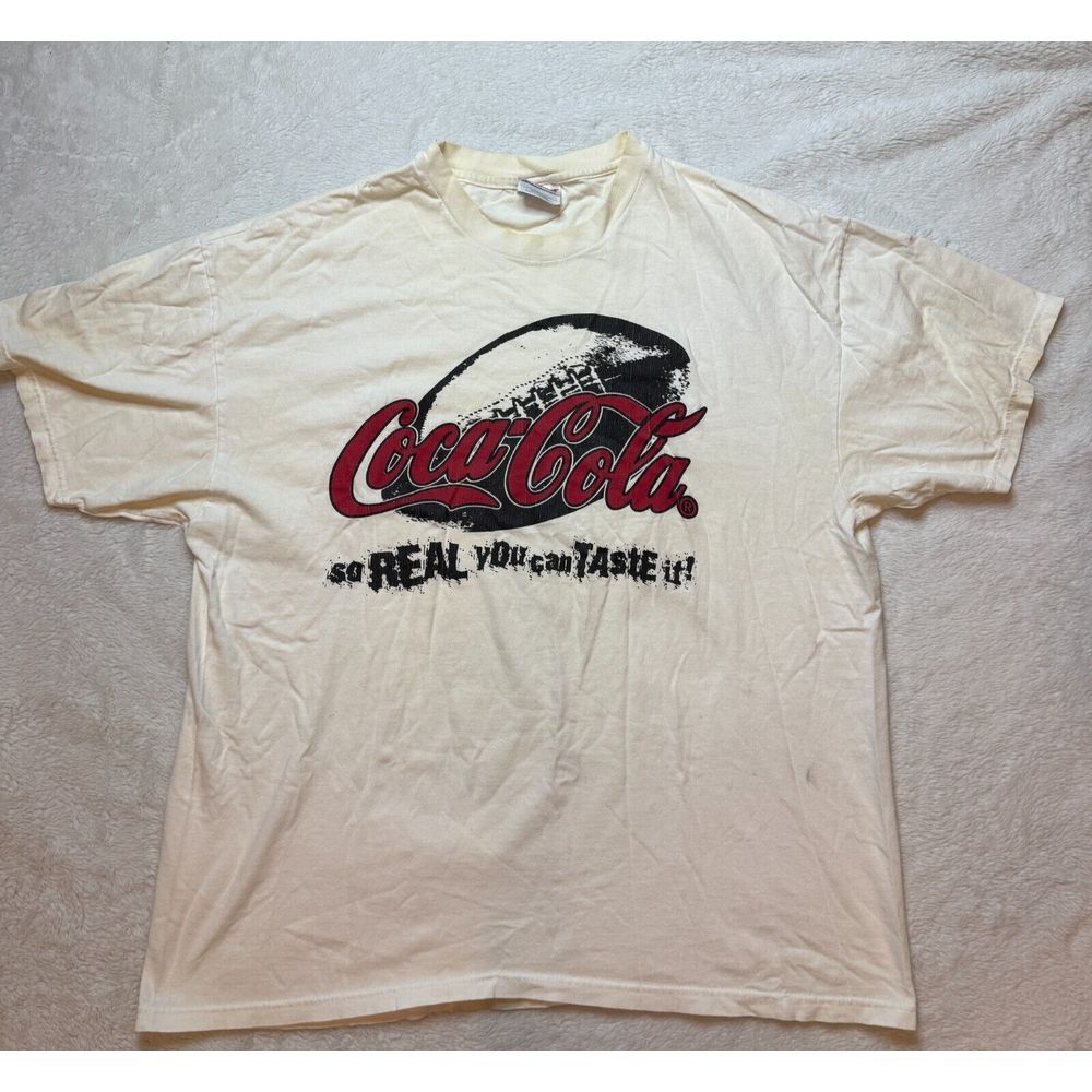 Vintage Hanes Tee shirt Coca Cola T Shirt XL So Real You Can Taste‎ It